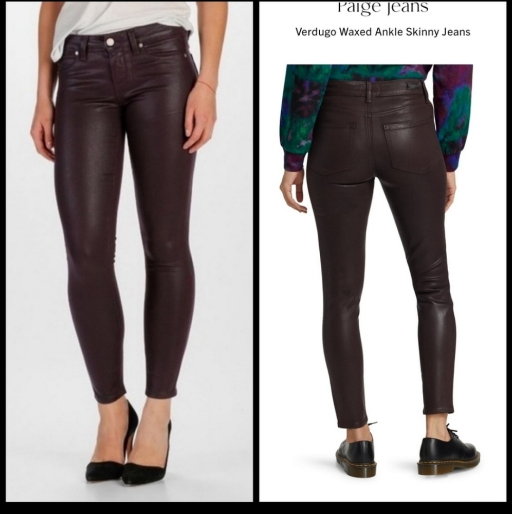 Paige Hoxton wax coated jeans